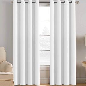 White Grommet Blackout Curtains - Set of 3